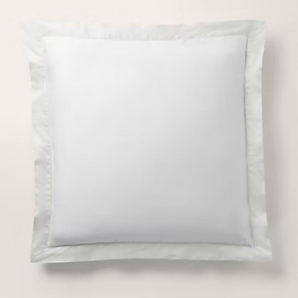 Ralph Lauren Home Organic Sateen Border Euro Sham Parchment NEW Penthouse Living